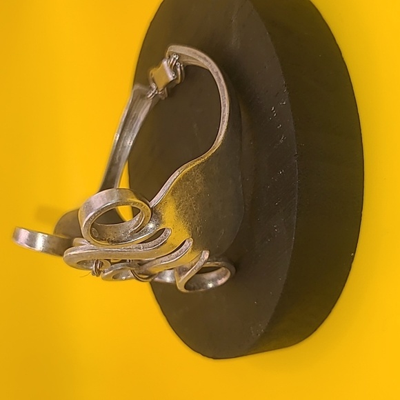 Hand made fork bracelet in silver color - Picture 3 of 12